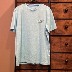 Vineyard Vines Harbor Performance Tee - Neon Aqua - Medium - NWT
